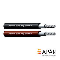 APAR DC Cable 6 Sq.mm Black 600 Meters Roll