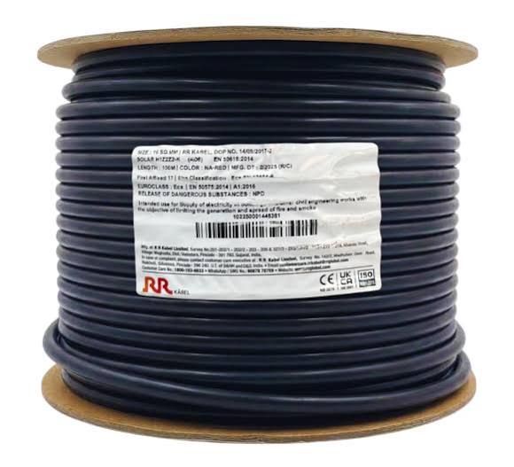 RR Kabel 6 Sq.mm Solar DC Cable - Black (2000m Drum)